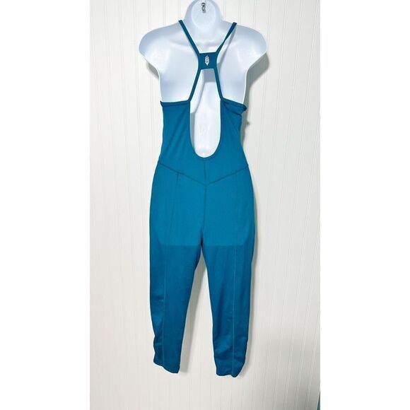 Free People Womens Movement Ashford Side To Side Performance Jumpsuit Blue Large - Picture 4 of 16